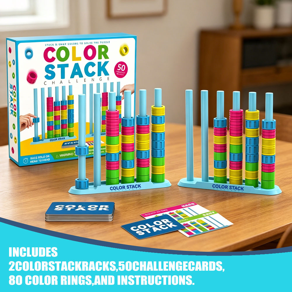 Board Game Strategi - Color Stack Challenge: Ein schnelles Farbzuordnungs-Puzzlespiel