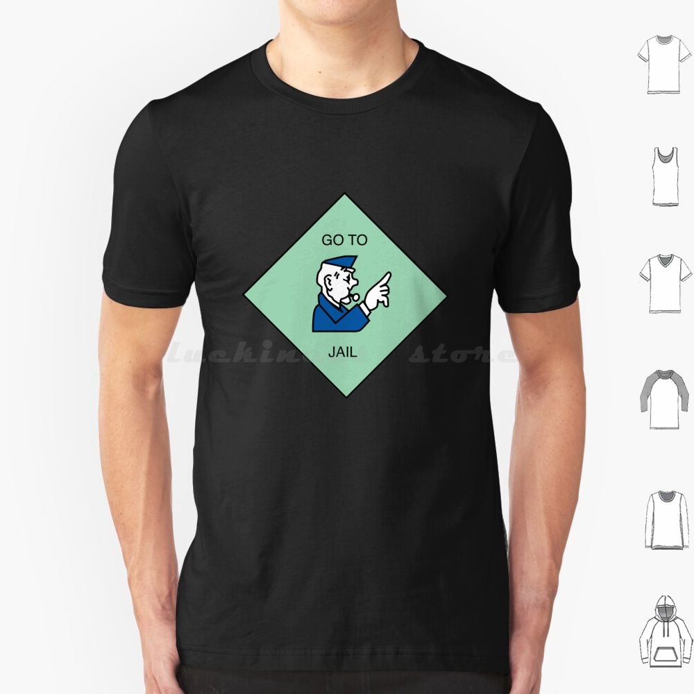 Board Game Go - Go To Jail T-Shirt aus Baumwolle