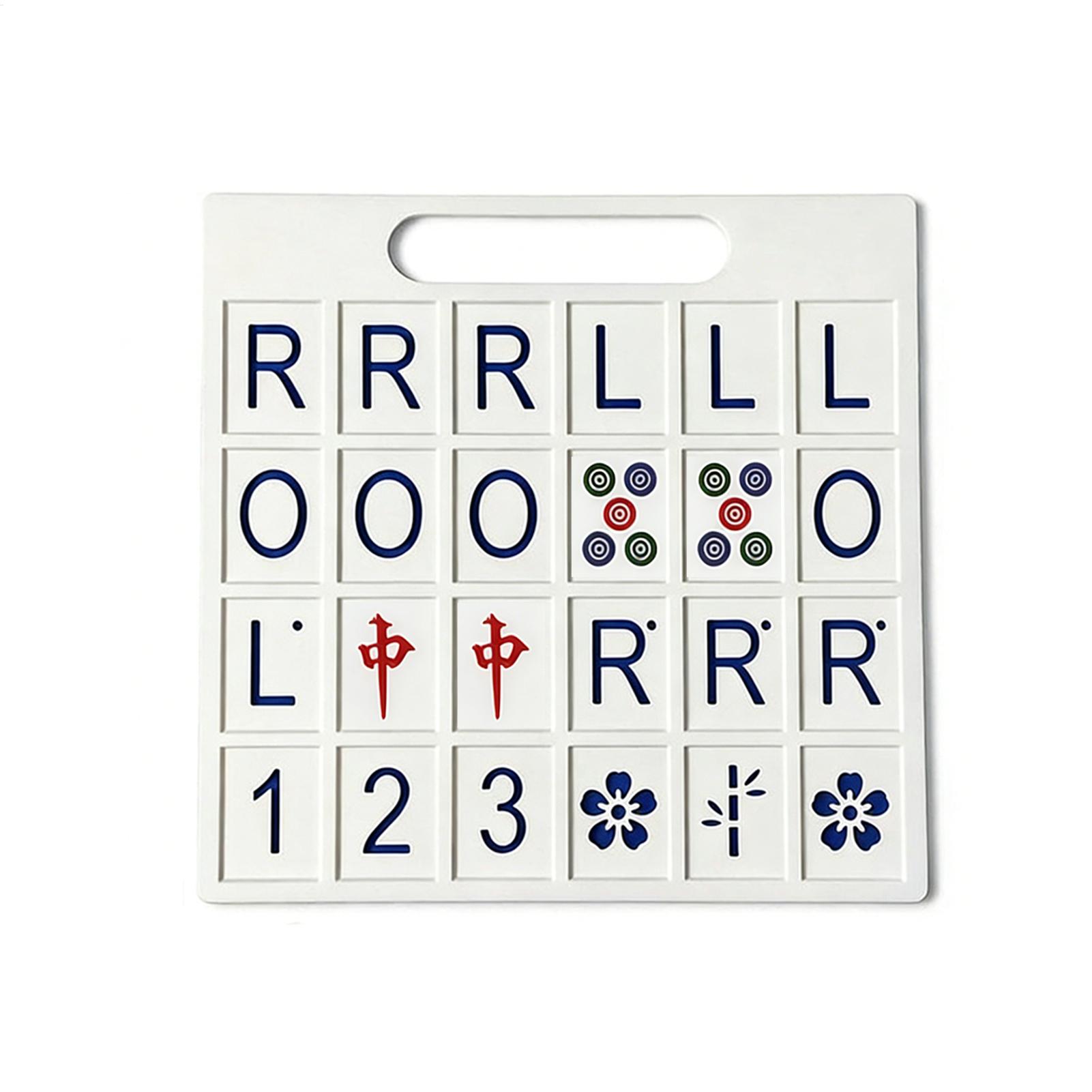 Board Game Strategi - Solo-Mahjong-Brett mit 24 Fächern, tragbares Strategiespiel,