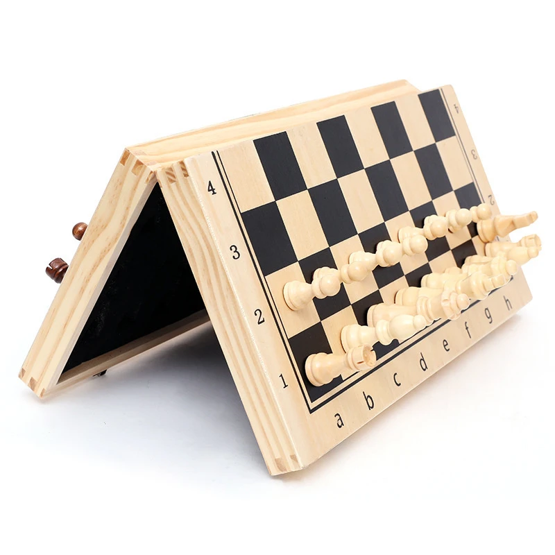 Schachbrett, drei in 1, Holz-D – Magnetic Travel Chess Bewertung und Preis